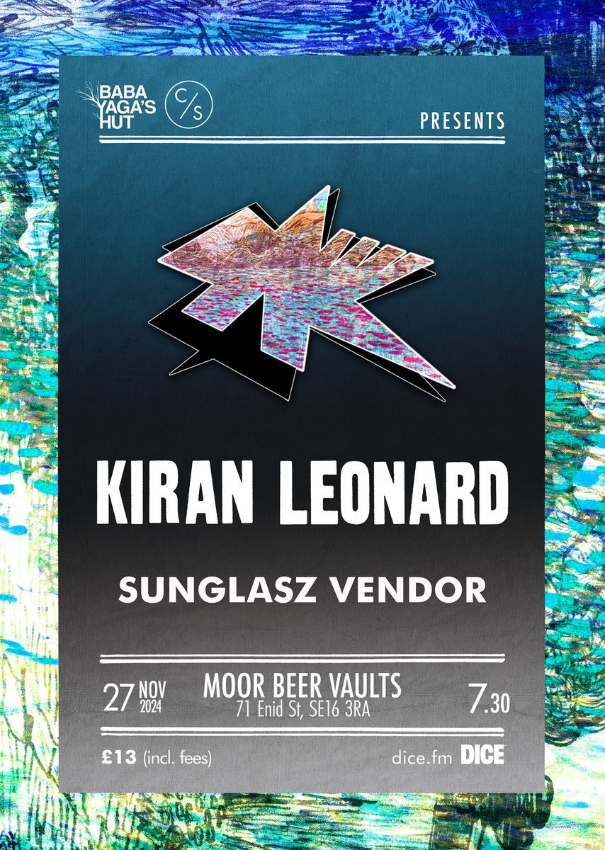 Baba Yaga's Hut (@byhut) on Twitter photo Unusually we now don't have any gigs for a week or so!
So it's a chance to catch your breath and we return on 27th November for <a href="/kiranleonard10/">kiran leonard</a> & <a href="/sunglaszvendor/">Sunglasz Vendor</a> at <a href="/drinkmoorbeer/">Moor Beer Co.</a>
Last tickets:
dice.fm/event/g55x82-k… Unusually we now don't have any gigs for a week or so!
So it's a chance to catch your breath and we return on 27th November for <a href="/kiranleonard10/">kiran leonard</a> & <a href="/sunglaszvendor/">Sunglasz Vendor</a> at <a href="/drinkmoorbeer/">Moor Beer Co.</a>
Last tickets:
dice.fm/event/g55x82-k…