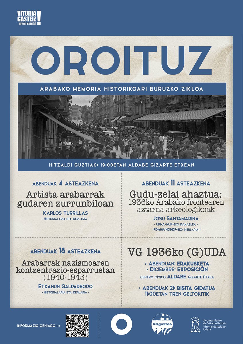 OROITUZ
Arabako Memoria Historikoari buruzko zikloa