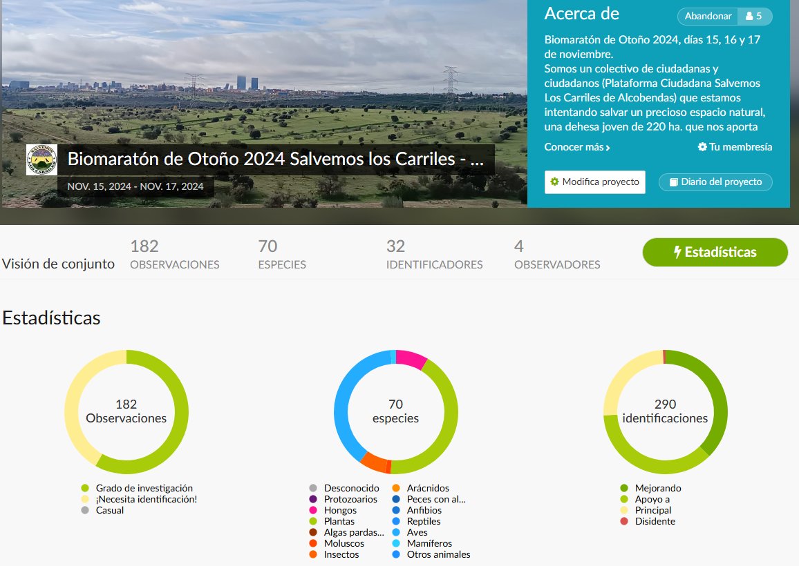 <a href="/LosCarrilesAlco/">Salvemos Los Carriles</a> Puedes seguir la participación de <a href="/LosCarrilesAlco/">Salvemos Los Carriles</a> en el #BiomaratóndeOtoño en su proyecto inaturalist.org/projects/bioma…