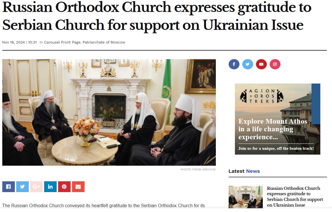 gurakuqkuqi's tweet photo. The Russian Orthodox Church sanctifies Russia’s war in Ukraine, echoed by Serbian support. This alliance transcends politics, rooted in #Slavophile strategy. It's not a holy war but a bid for #Russia’s Euro-Asian ambitions. #Serbia
#Kosovo and #Ukraine are in danger. https://t.co/ItexDkZ67r