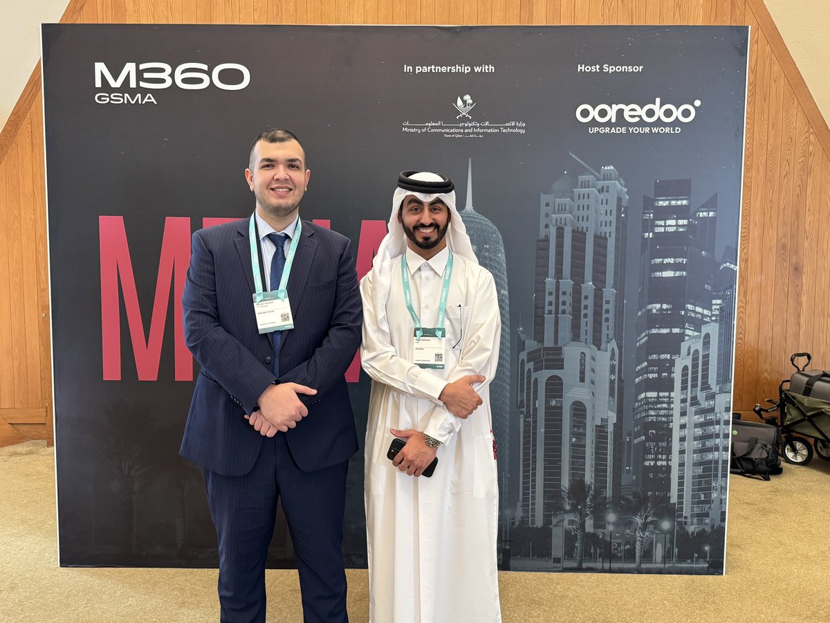 aassadi's tweet photo. @M360series by @GSMA event brings together some of the most influential players in the mobile and telecom industries.

Thanks for @MCITQatar &amp; @OoredooQatar for hosting such an outstanding event.

#M360 #GSMAM360 #MENA #MobileTech #5G #Telecom #Ooredoo https://t.co/SJof8tpqkR
