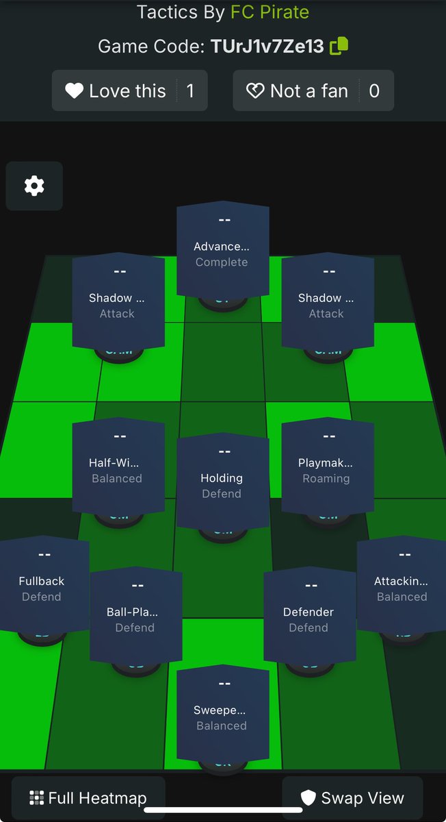 🔥4-3-2-1 ➡️ 3-4-2-1 Tactic🔥 

✅Code: TUrJ1v7Ze13

🇵🇹 Go check out my Rúben Amorim tactic at <a href="/FUTWIZ/">𝙁𝙐𝙏𝙒𝙄𝙕</a> 

futwiz.com/en/custom-tact…