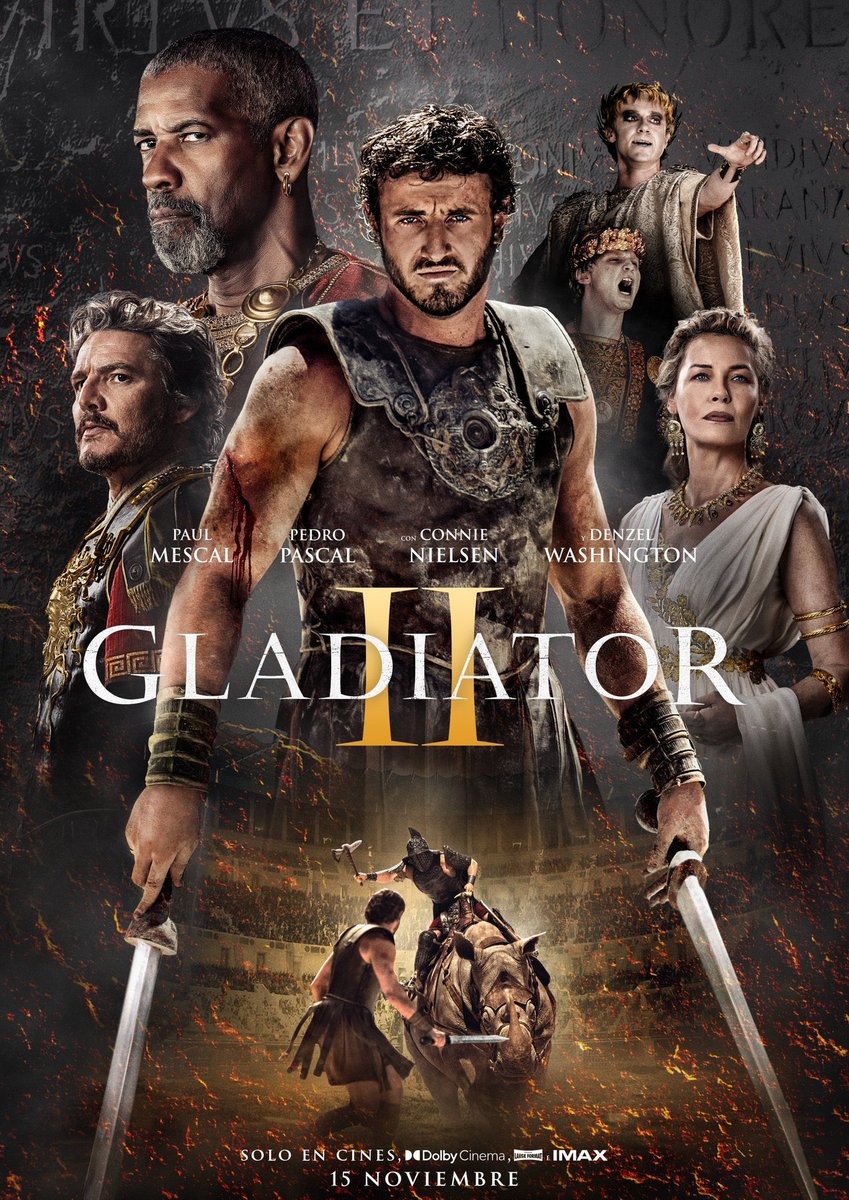 Verdict on Gladiator 2. Breathtaking special effects, especially siege of Numidia. Vintage Ridley. Hilarious refs to Kubrick's Spartacus. Mescal, Pascal &amp; Washington try hard, but the moral arc just wasn't satisfying. I so missed Russell Crowe and especially Joaquin Phoenix. 6/10