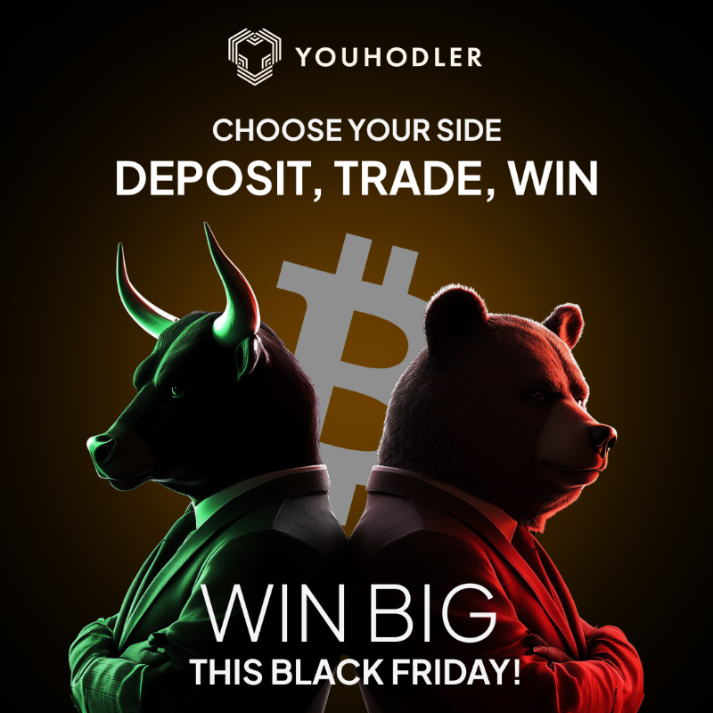 YouHodler's tweet photo. Da quale parte ti schieri? Bulls o Bears?
 
Partecipa alla trading competition di Youhodler - "Black Friday Edition"

🥇 Samsung Galaxy S24 Ultra 
🥈 PlayStation 5 PRO
🥉 Xiaomi Electric Scooter Pro 4
