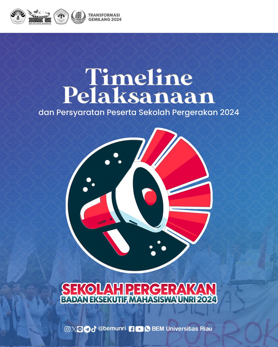 bemunri's tweet photo. [BEM UNRI KTG - INFORMASI : SEKOLAH PERGERAKAN 2024]

Halo, Sobat Biru Langit! 👋🏼  

Cek selengkapnya di link https://t.co/Cq7I3KgOvf https://t.co/PfXWnWER3A