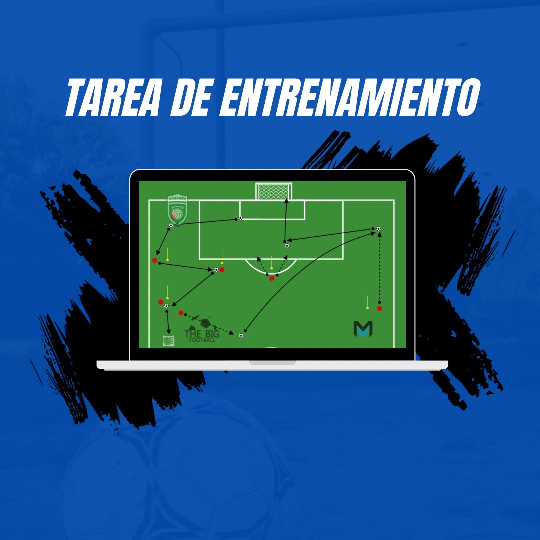 💥 Rueda de pases sencilla en posicionamiento real de salida de balón con finalización 🎯🥅 ⚽️

☑️ Control➕Pase y voy al sitio.
☑️ En situación de partido inicialmente saca el portero.
☑️ Trabajo técnico-táctico analítico.
☑️ Mejora posicional.

📲 App: <a href="/GolManager/">Gol Manager - Football Coach App</a> 🤝