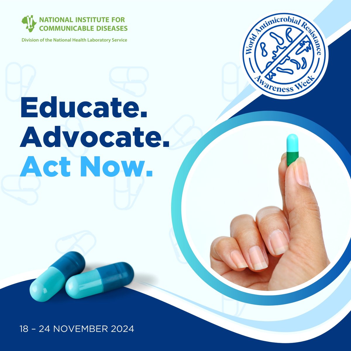 World Antimicrobial Resistance Awareness Week is a crucial initiative aimed at raising awareness about antimicrobial resistance, encouraging the public, healthcare workers, and policymakers to adopt best practices to prevent drug-resistant infections.

#EducateAdvocateActNow