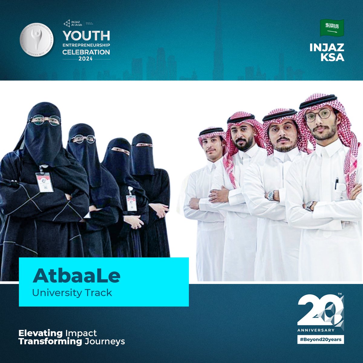 Injaz KSA 🇸🇦: Poly Space is leading in recycling polypropylene with palm wood to create sustainable granules , while AtbaaLe offers automated paper printing services for an easy experience 🖨️.

#YECINJAZ #BelieveinINJAZ #Beyond20Years #Entrepreneurship #INJAZAlArab #Youth