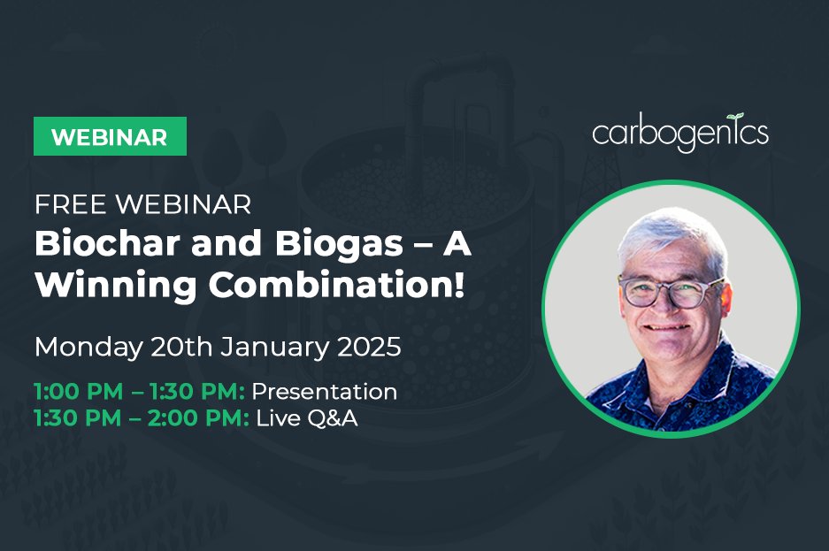 Carbogenics (@carbogenics) on Twitter photo We’re excited to announce a new webinar that dives straight into what you've been asking for - a dedicated session on Biochar in AD!
REGISTER NOW: lnkd.in/eAa9TA5B
#FreeWebinar #Biogas #Biochar #AnaerobicDigestion <a href="/adbioresources/">ADBA – Anaerobic Digestion & Bioresources Asso.</a> , <a href="/IBioIC/">IBioIC</a> <a href="/GeosciencesEd/">School of GeoSciences @ University of Edinburgh</a>, <a href="/NFUtweets/">National Farmers' Union</a> We’re excited to announce a new webinar that dives straight into what you've been asking for - a dedicated session on Biochar in AD!
REGISTER NOW: lnkd.in/eAa9TA5B
#FreeWebinar #Biogas #Biochar #AnaerobicDigestion <a href="/adbioresources/">ADBA – Anaerobic Digestion & Bioresources Asso.</a> , <a href="/IBioIC/">IBioIC</a> <a href="/GeosciencesEd/">School of GeoSciences @ University of Edinburgh</a>, <a href="/NFUtweets/">National Farmers' Union</a>