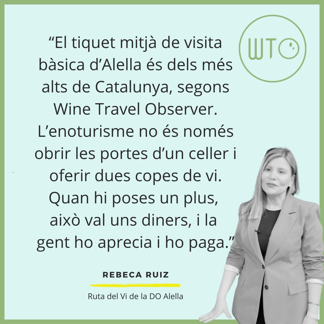 "Professionalitzant l’enoturisme i fent-lo únic, atreus un cert tipus de visites" 

És l'opinió de Rebeca Ruiz, de la Ruta del Vi de la DO Alella, on el tiquet mitjà de la visita bàsica és dels més alts de Catalunya.

👉 winetravelobserver.com/entrevista-reb…