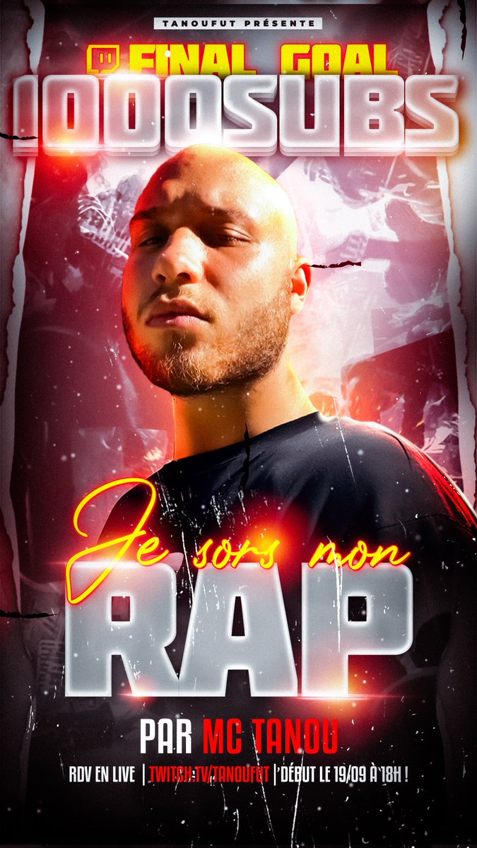 🎤 Nouveau projet avec <a href="/tanoufut/">TANOUFUT</a> ! 🎨🔥

Cette fois, on sort des sentiers battus avec une affiche de rap sur-mesure 🎶💥

📍 Un défi relevé avec style, parce que créer, c'est aussi explorer de nouveaux horizons !

Merci à mon gars <a href="/tanoufut/">TANOUFUT</a> pour la confiance et cette belle