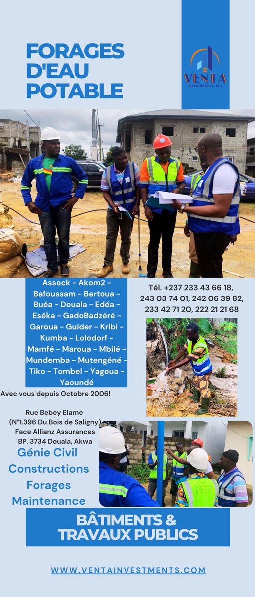 VentaLtd's tweet photo. *** Public Hygiene &amp; Sanitation ***

General &amp; Industrial Cleaning (office, warehouse, facade)

Landscaping &amp; Phytosanitary Treatment
Creation &amp; Maintenance of Green Spaces and Floral Parks

Building &amp; Public Works

🌹 Office 242.063.982/ 233.436.618

📩 ventainvestinfo@gmail.com https://t.co/gGwTFiPZhE