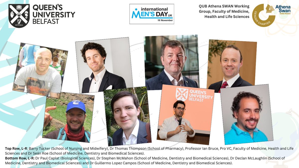 QUB MHLS Faculty (@mhlsqub) on Twitter photo For International Men’s Day #IMD2024 role models campaign, over the coming week we will feature staff from the <a href="/QUBelfast/">Queen's University Belfast 🎓</a> <a href="/MHLSQUB/">QUB MHLS Faculty</a> Schools of <a href="/pharmacyatQUB/">QUB Pharmacy School</a>, <a href="/QUB_SMDBS/">QUB MDBS</a>, <a href="/QUBSONM/">QUBNursing&Midwifery</a> and @BiolSciBiological Sciences. For International Men’s Day #IMD2024 role models campaign, over the coming week we will feature staff from the <a href="/QUBelfast/">Queen's University Belfast 🎓</a> <a href="/MHLSQUB/">QUB MHLS Faculty</a> Schools of <a href="/pharmacyatQUB/">QUB Pharmacy School</a>, <a href="/QUB_SMDBS/">QUB MDBS</a>, <a href="/QUBSONM/">QUBNursing&Midwifery</a> and @BiolSciBiological Sciences.