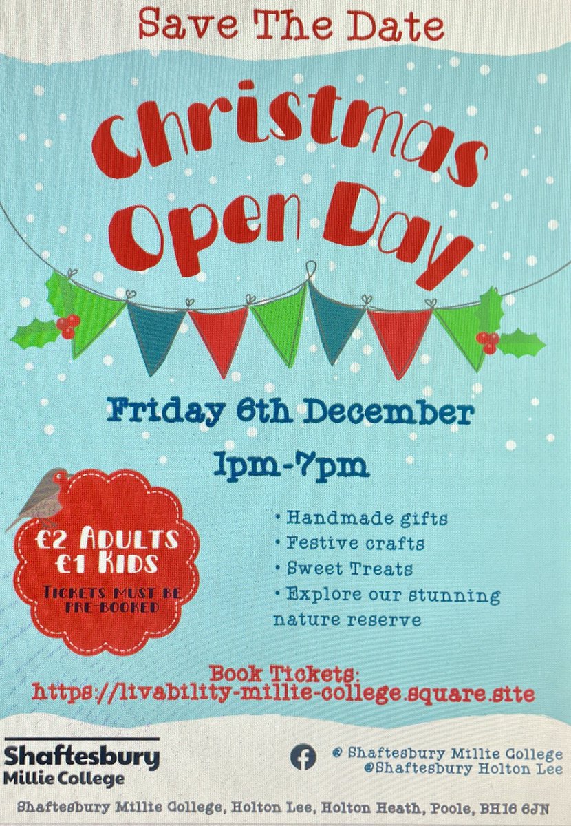 Tickets are on sale now for our Christmas open day on 6 December. 
Get into the spirit of the festive season at our 350-acre nature reserve, browse handmade gifts, enjoy festive crafts and sweet treats at our pop-up cafe.
Book online: bit.ly/3BkSgnB