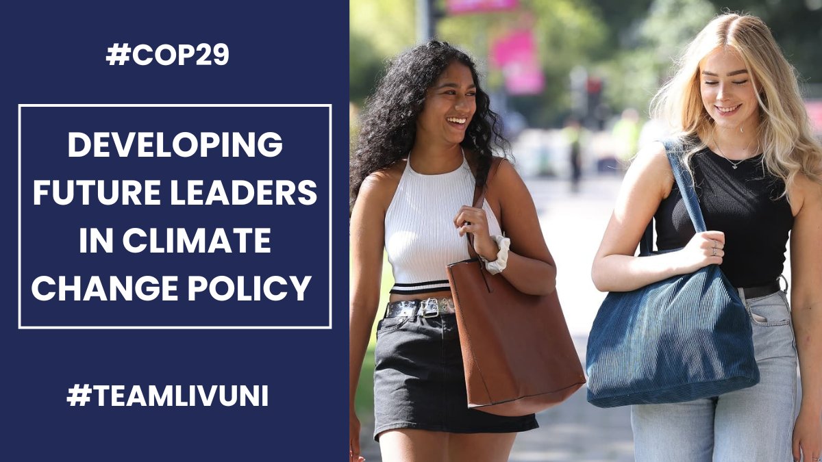 Todays theme at #COP29 is Human Development, which takes a holistic view of climate change that threats human development, youth, and education.

Find out how we're doing our part by empowering next generation thought leaders to shape a greener future📗

➡️liverpool.ac.uk/feature/cop29/…