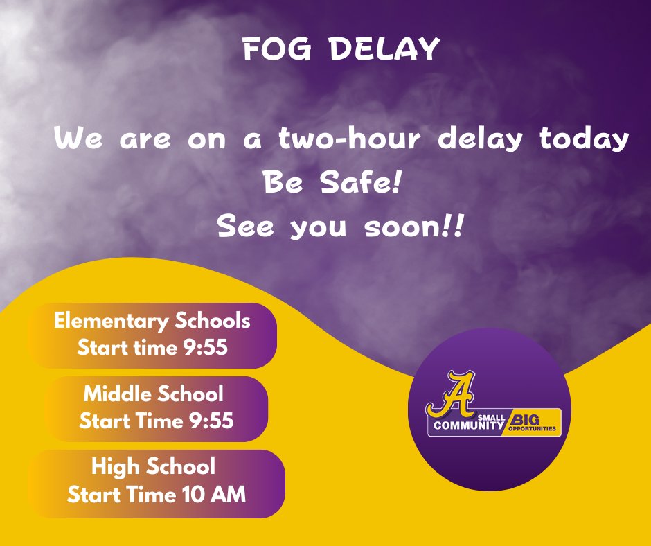 Fog Delay Today Monday, November 18