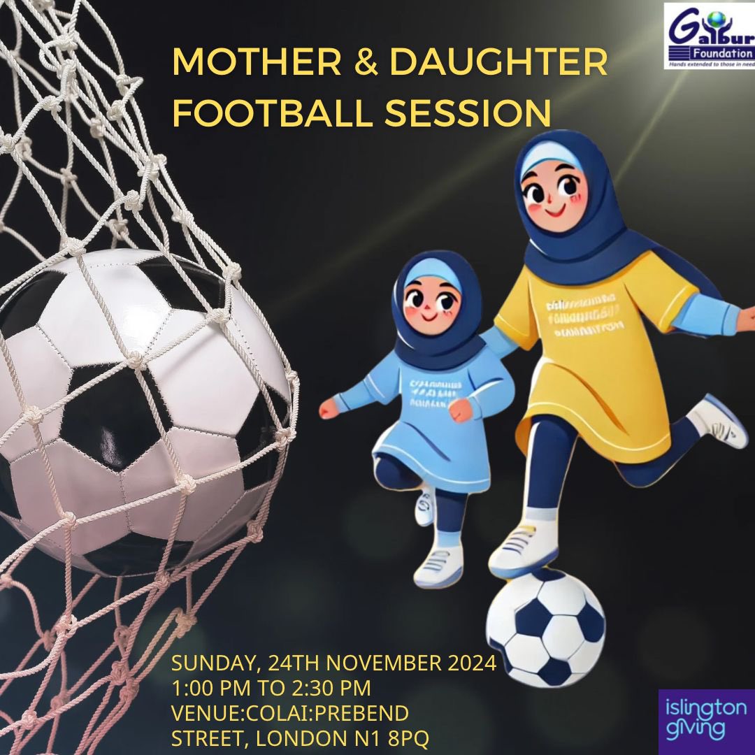 Galbur Foundation (@galburfdn) on Twitter photo We are excited to announce our upcoming Mother & Daughter Football Session—a fun and unique opportunity to bond, connect, and boost health while enjoying football together!
Spaces are limited, drop us a DM to secure your spot.
Thanks to <a href="/isgiv/">Islington Giving</a> for supporting this. We are excited to announce our upcoming Mother & Daughter Football Session—a fun and unique opportunity to bond, connect, and boost health while enjoying football together!
Spaces are limited, drop us a DM to secure your spot.
Thanks to <a href="/isgiv/">Islington Giving</a> for supporting this.