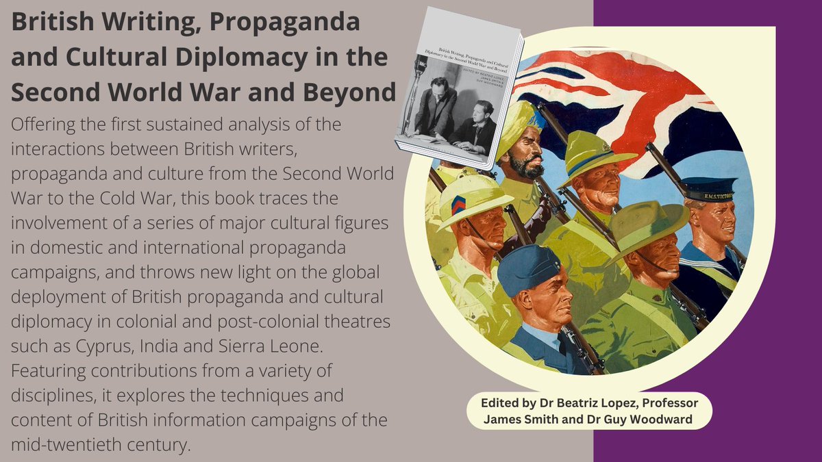 This anthology on interactions between British writers and propaganda is now published by Bloomsbury Academic👉 bloomsbury.com/uk/british-wri…

The book is edited by our own Professor James Smith and Dr Guy Woodward, along with former Durham colleague Dr Beatriz Lopez (<a href="/bealoplop/">Beatriz Lopez</a>)