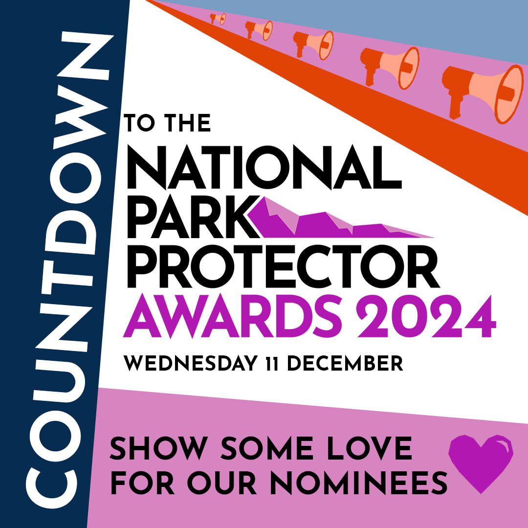 We're counting down to the National Park Protector Awards🏆

In the run up to the big event we’re sharing the incredible work done by the people at the heart of our Parks💚

You can show some love &amp; vote for your People’s Choice nominee 👇
cnp.org.uk/national-parks…