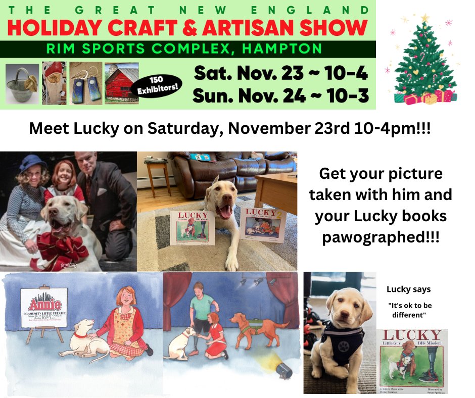 Everyone LOVES Lucky...now you can come and meet him!  Keep checking here for special guests on Sunday!