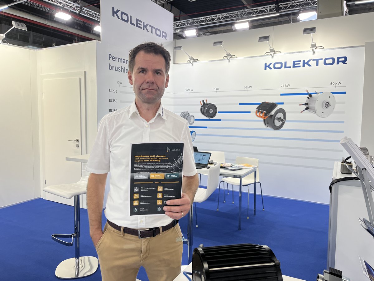 Last week, @Kolektor Mobility showcased their brushless electric  motors at the SPS Trade Fair in Nuremberg! 
🌍 With applications in  automotive, agriculture, and more, they’re committed to driving  emission-free mobility. Together, let’s shape a sustainable future!  #HARMONYEU