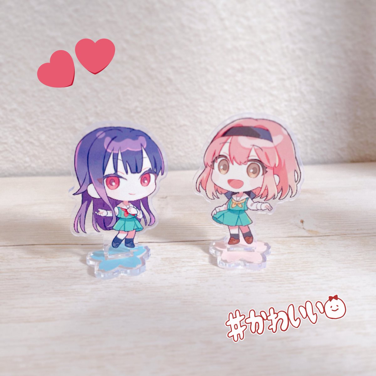 神の友人がききみちるのアクスタを作ってプレゼントしてくれた〜！かわいすぎるので見てください！

#踊り場にスカートが鳴る