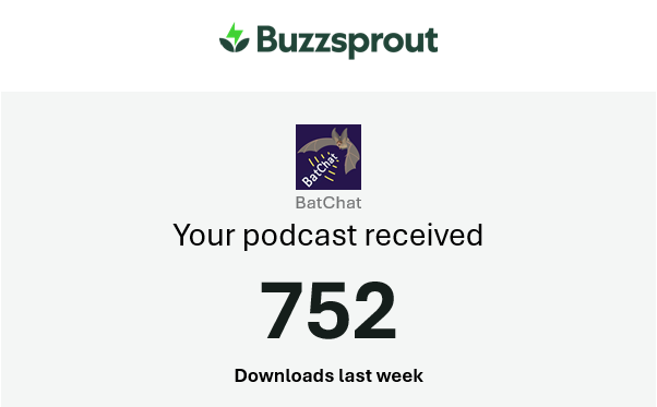_BCT_'s tweet photo. Thank you to everyone who has been listening to our #BatChat podcast! 

#DYK you can find episodes about projects near you? Visit:  https://t.co/cgBG0px52u

#podcast #NaturePodcast #LoveBats https://t.co/Ntnur7BMWQ