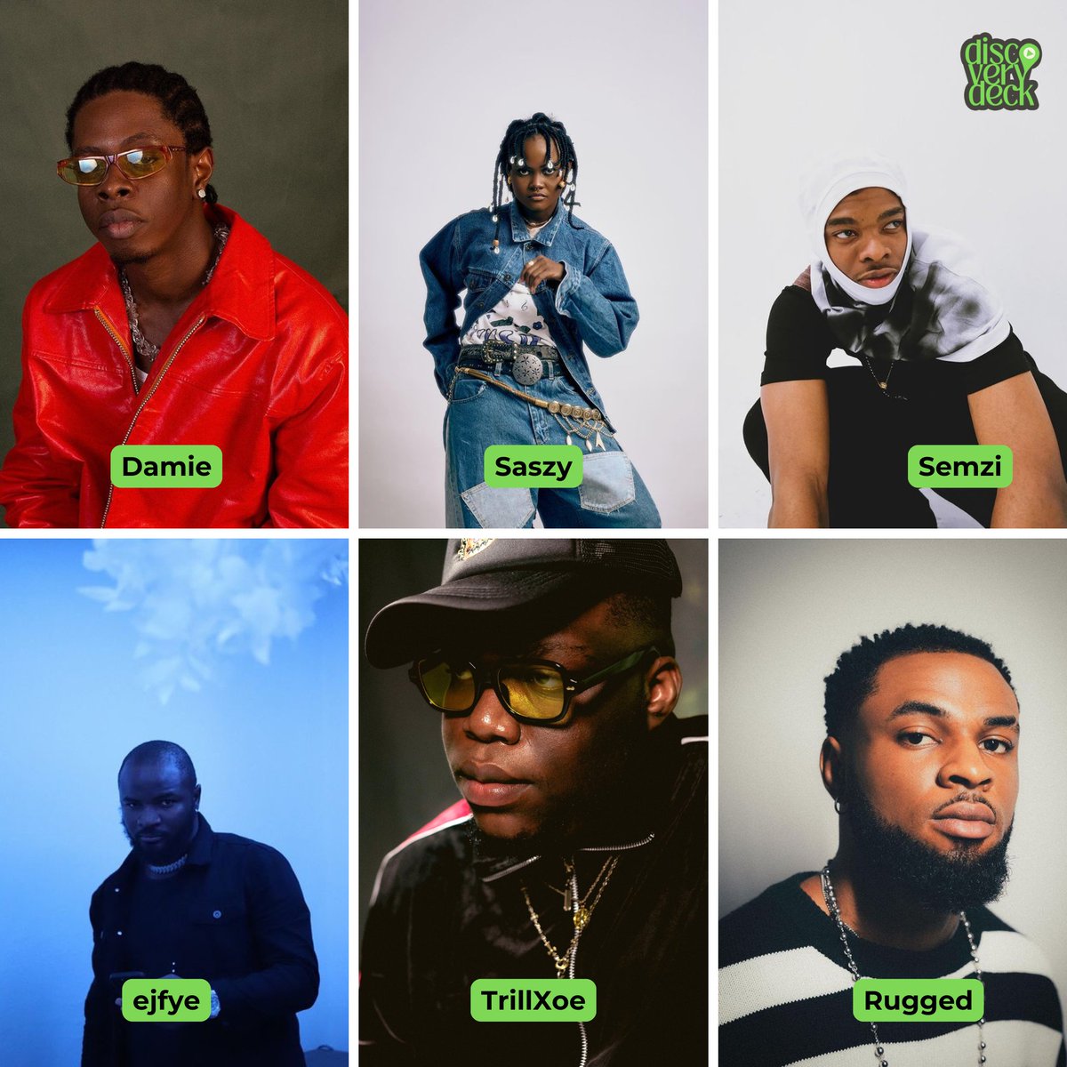 If you could only pick one producer to work with your new favourite artist, who would it be? 💿🎛️

Damie
Saszy
Semzi
Ej_fye
TrillXoe
Rugged

artists on the tl who would you love to work with!