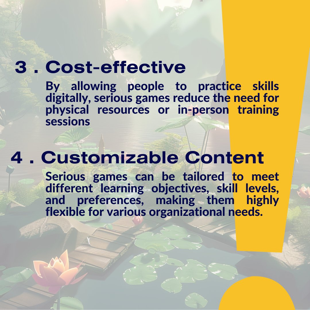 AhaMoment_AMI's tweet image. Serious Games = Serious Results! 🚀 Here are 5 reasons why this training method is a must. 🎮💡 Slide to learn more! #AhaMomentInnovation #TEAMFORGING #InnovativeTraining #SeriousGames