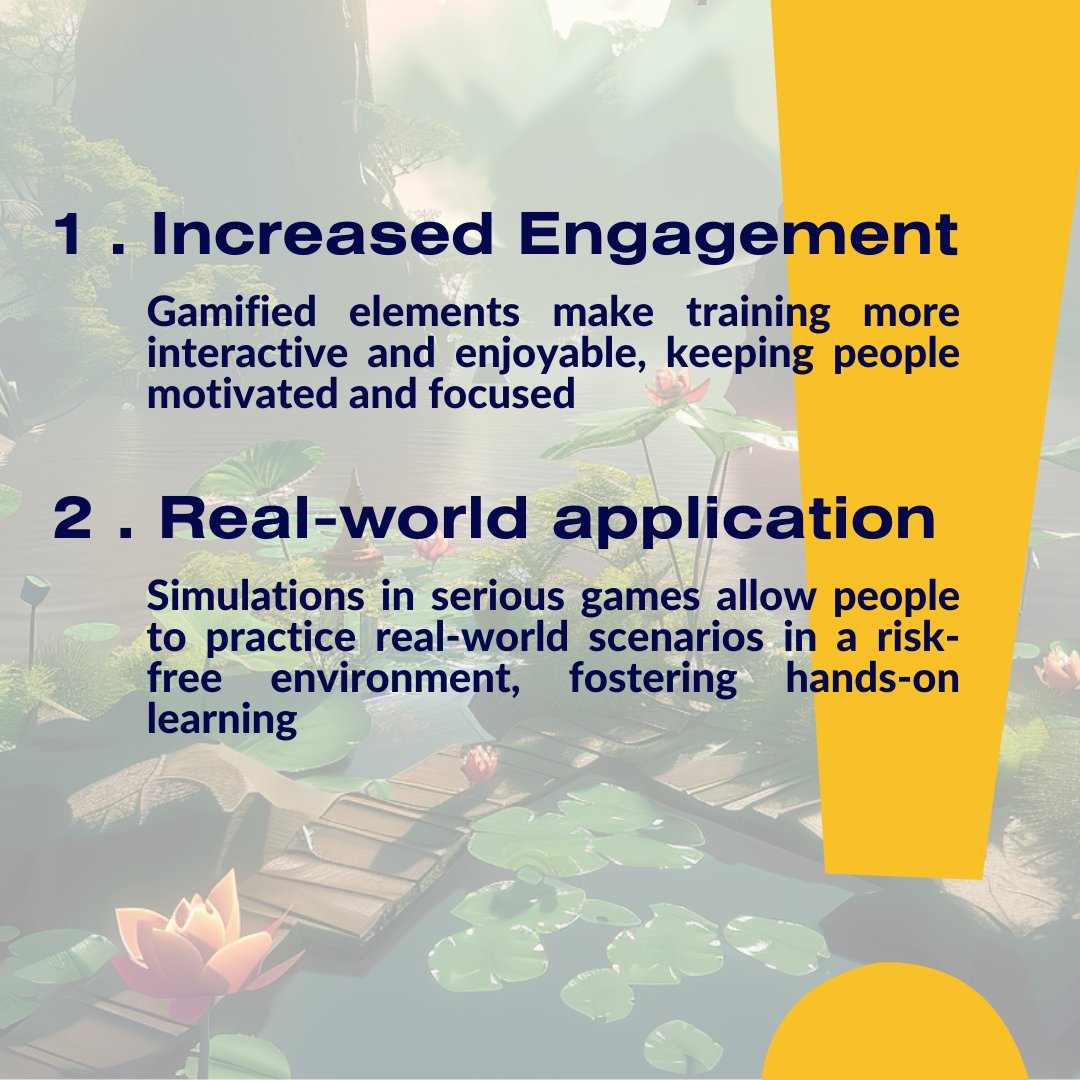 AhaMoment_AMI's tweet image. Serious Games = Serious Results! 🚀 Here are 5 reasons why this training method is a must. 🎮💡 Slide to learn more! #AhaMomentInnovation #TEAMFORGING #InnovativeTraining #SeriousGames