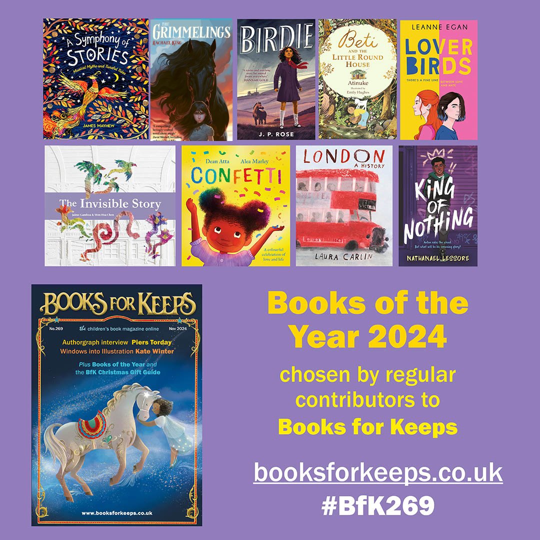 Books for Keeps (@booksforkeeps) on Twitter photo As we approach the end of the year, we asked regular contributors to Books for Keeps to highlight the books that have given them the most enjoyment in 2024. Thanks to everyone who contributed. Which were the stand out books for you? Let us know!
booksforkeeps.co.uk/article/books-⦠As we approach the end of the year, we asked regular contributors to Books for Keeps to highlight the books that have given them the most enjoyment in 2024. Thanks to everyone who contributed. Which were the stand out books for you? Let us know!
booksforkeeps.co.uk/article/books-ā¦