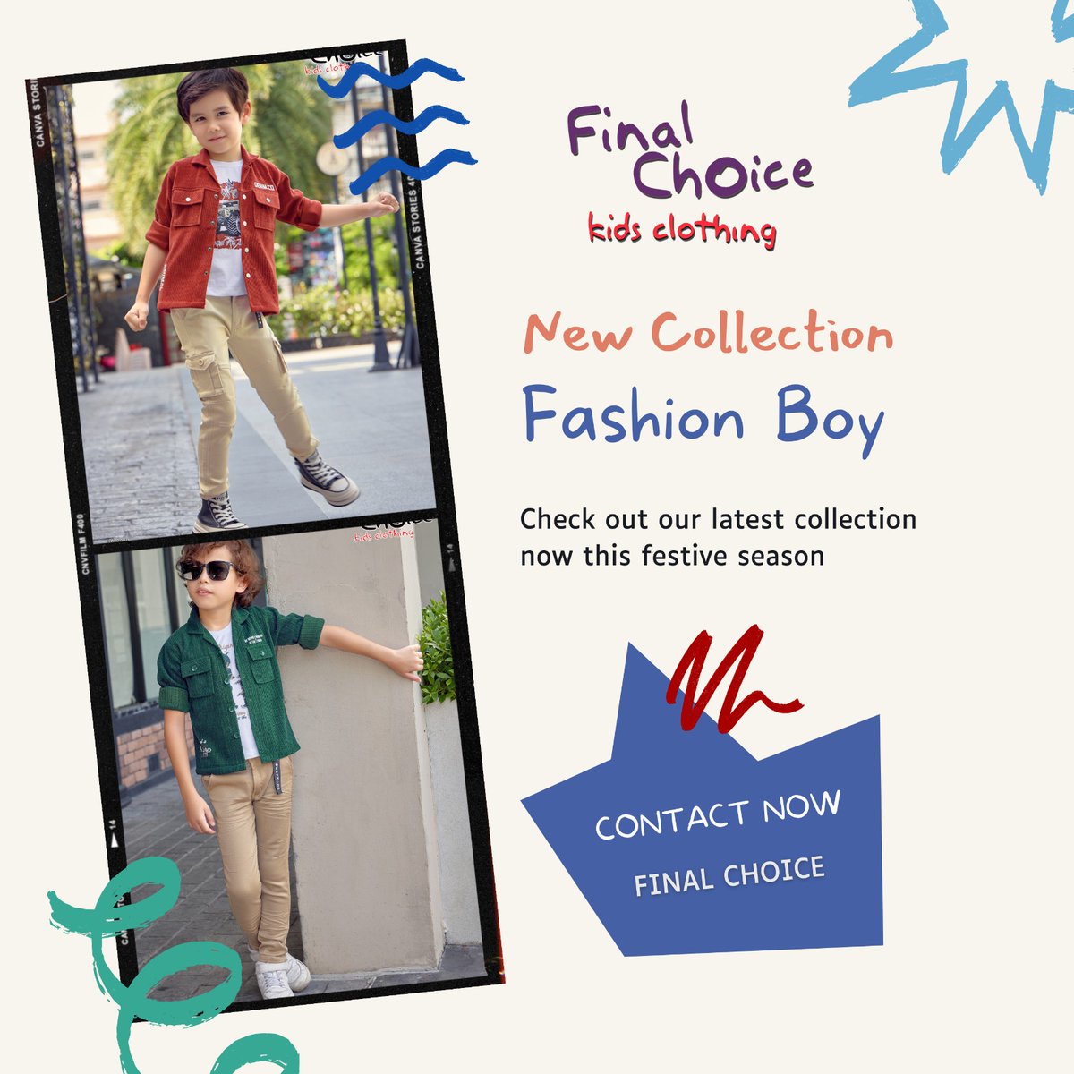 finalchoicekids's tweet image. When comfort meets cool – Final Choice's Casual collection for boys is all about easy style and lasting comfort. 👕
#FinalChoice
#BoysFashion
#MiniTrendsetter
#YoungFashion
#LittleGentleman
#BoysWear
#CoolKidsStyle
#WesternWearForBoys
#BoysStyle
#TrendyBoys
#MiniFashionista
