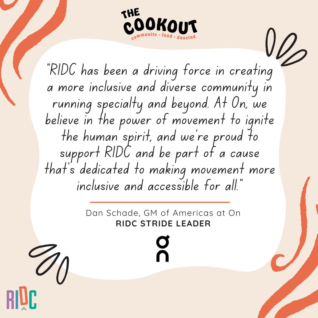 We asked our Stride Leaders what does the RIDC community mean to you? Here's what Dan Schade, GM of America at On, said!

Now, it's your turn... What does the RIDC community mean to you?
#Running4Diversity #THECOOKOUT