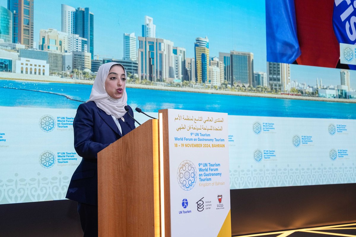 UNWTO's tweet photo. 🍽️ The 9th UNWTO World Forum on Gastronomy Tourism is officially underway! 

🌍 Thank you to Her Excellency Ms. Fatima J. Al Sairafi for her leadership. 

Looking forward to two days of exploring how gastronomy drives sustainable #tourism and celebrates cultural heritage. 🍴✨ https://t.co/DCtV5zDOqQ