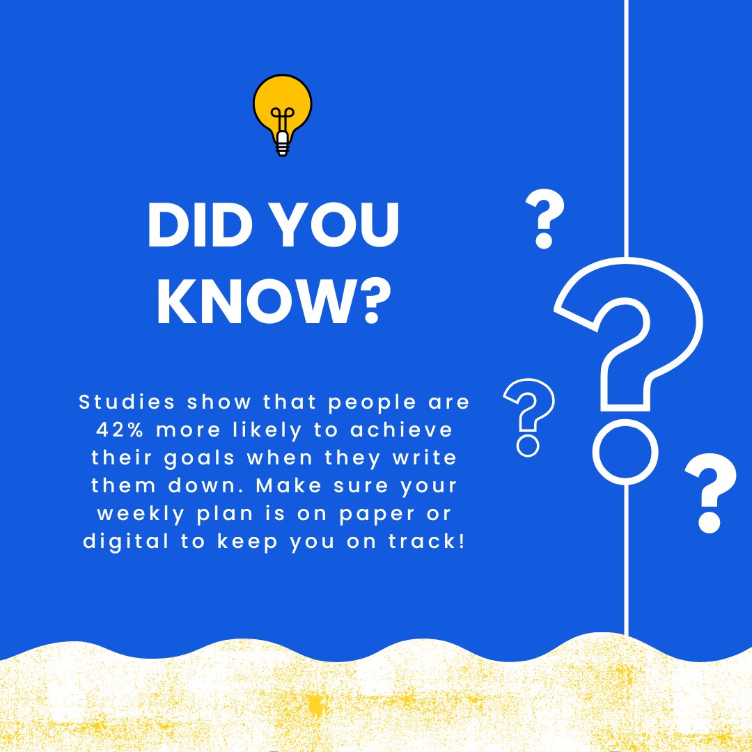 weekplan's tweet image. Unlock your potential one plan at a time! 💡✨ Take charge of your week and watch your productivity soar.

#goalsetting #weekplan #planforsuccess #weeklyplanner #achieveyourgoals #stayorganized #didyouknowfacts #productivitytips