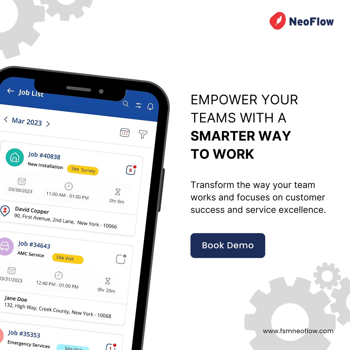 Neoflow_FSM's tweet image. Empower your team with tools that let them focus on delivering exceptional service while you focus on growing your business. Ready to see the difference?

fsmneoflow.com

#NeoFlow #WorkSmart #TeamEmpowerment #CustomerSuccess #ServiceExcellence #TaskManagement