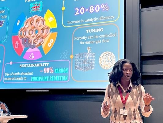 Dartmouth Engineering (@thayerschool) on Twitter photo PhD student Ene Michelle Igomu earned 1st place in the 3-Minute Thesis competition at the Ivy Collective for Inclusion in Engineering Doctoral Symposium at <a href="/Harvard/">Harvard University</a>! Igomu was 1 of 9 finalists, including fellow students Allaire Doussan and Yanqiao Li. 👏👏 bit.ly/3Z6aSBh PhD student Ene Michelle Igomu earned 1st place in the 3-Minute Thesis competition at the Ivy Collective for Inclusion in Engineering Doctoral Symposium at <a href="/Harvard/">Harvard University</a>! Igomu was 1 of 9 finalists, including fellow students Allaire Doussan and Yanqiao Li. 👏👏 bit.ly/3Z6aSBh