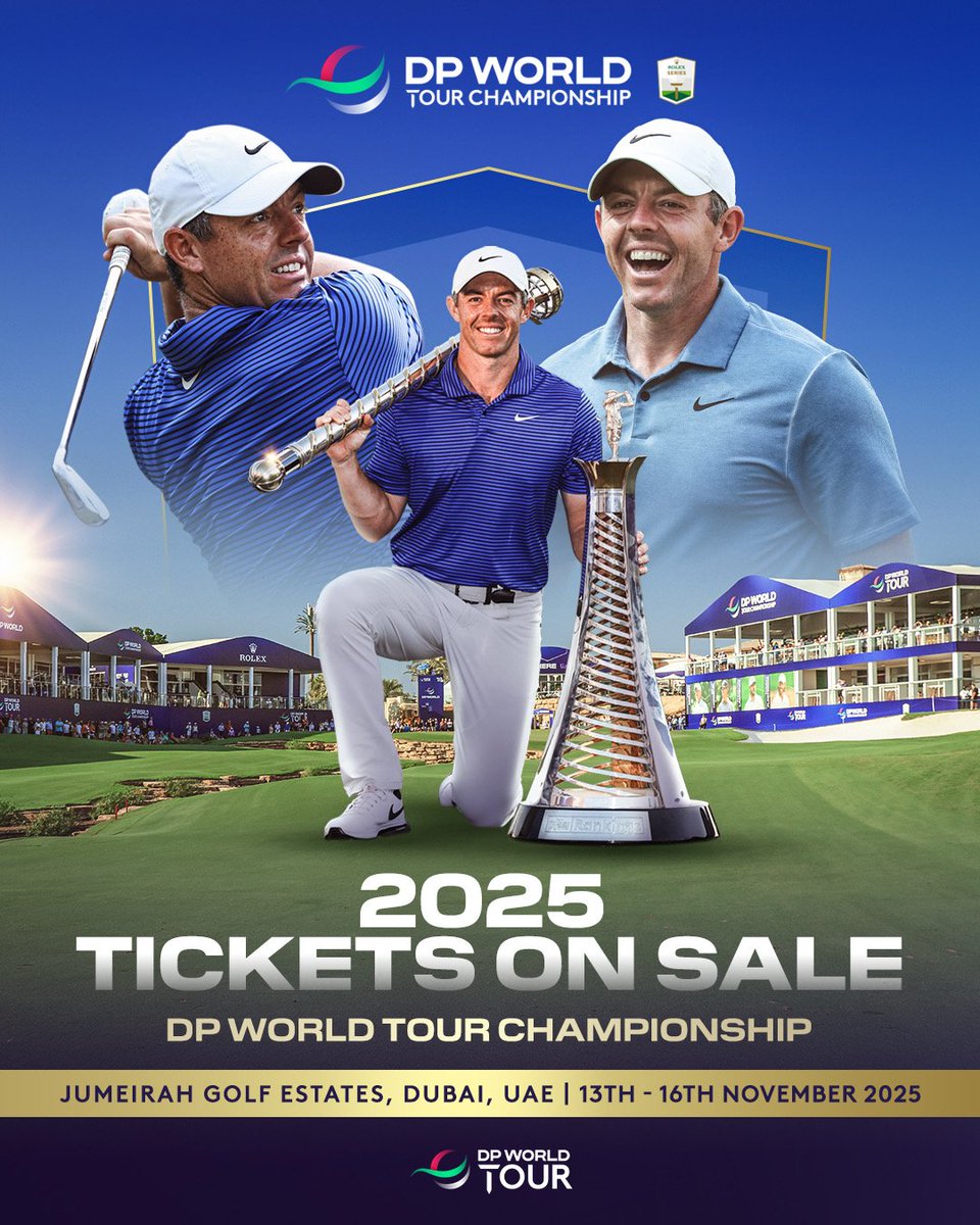 🚨🗣️ 2025 tickets are now on sale!

🎟️ Get yours here 👇
bit.ly/4fIYCwc

#DPWTC #RolexSeries