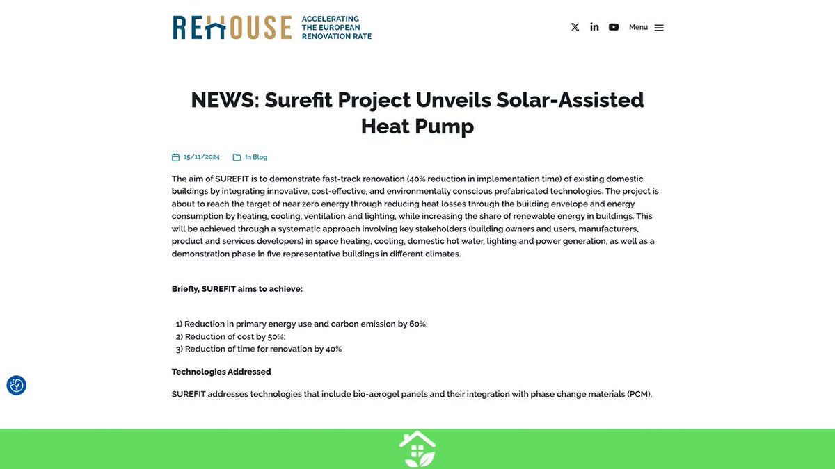 Surefit_Project's tweet photo. ✨SUREFIT is clustering with other European Projects carrying on the joint network of projects working on building renovation.🌿
#sustainableenergy #buildingrenovation #surefitproject #rehouseproject
https://t.co/rAzHiqy6y9 https://t.co/pBNneFXQzd