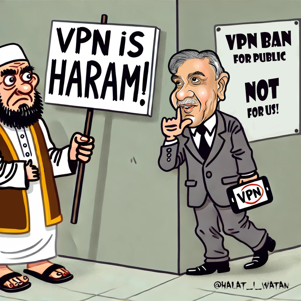 Halat_i_Watan's tweet photo. Why are we relying on #VPNs to access basic services? It’s just another way for the government to control our online freedom. Instead of investing in secure networks, we’re stuck jumping through hoops. g-vpn-un-islamic#DigitalFreedom #VPNFail https://t.co/yZ7zELDykU