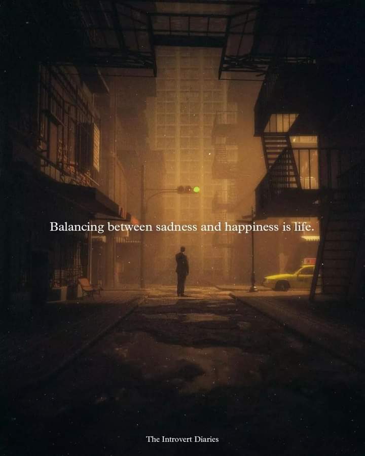 SLaagtv's tweet photo. Balancing between sadness and happiness in life. https://t.co/GppChCB6sa