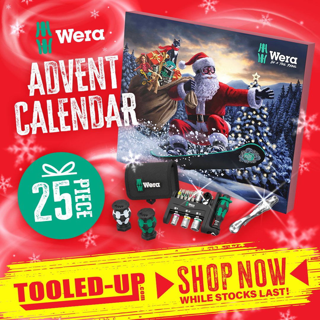 TooledUpDotCom's tweet image. 🎄 SAVE NOW! 🎅

✨ Wera&apos;s 2024 Christmas Calendar is here – grab it today at a special discounted price! 

👉 Don’t wait, this offer won’t last long! bit.ly/3AUwqHC
