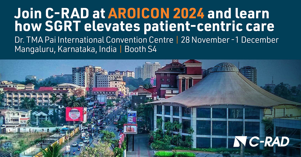 Exciting news! C-RAD is attending AROICON 2024 
(28 Nov - 1 Dec)!

Stop by Booth S4 to meet our team, discuss the future of radiation therapy, and learn how our SGRT solutions enhance patient care.

#SGRT #DIBH #CRAD #AROICON2024 #InPositionToMakeADifference