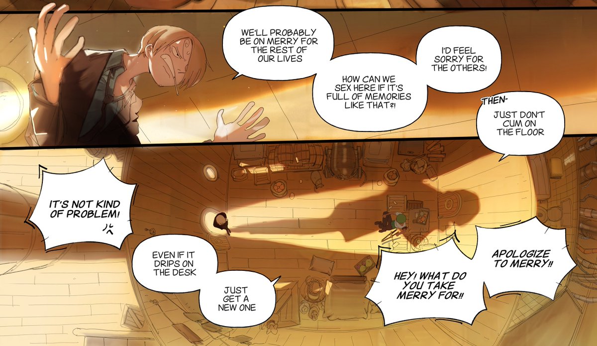 OLU_1132's tweet photo. The Deal &amp; The Meal (All 59P)   

P11-P12

#ゾロサン #zosan https://t.co/O4PHBdryJn