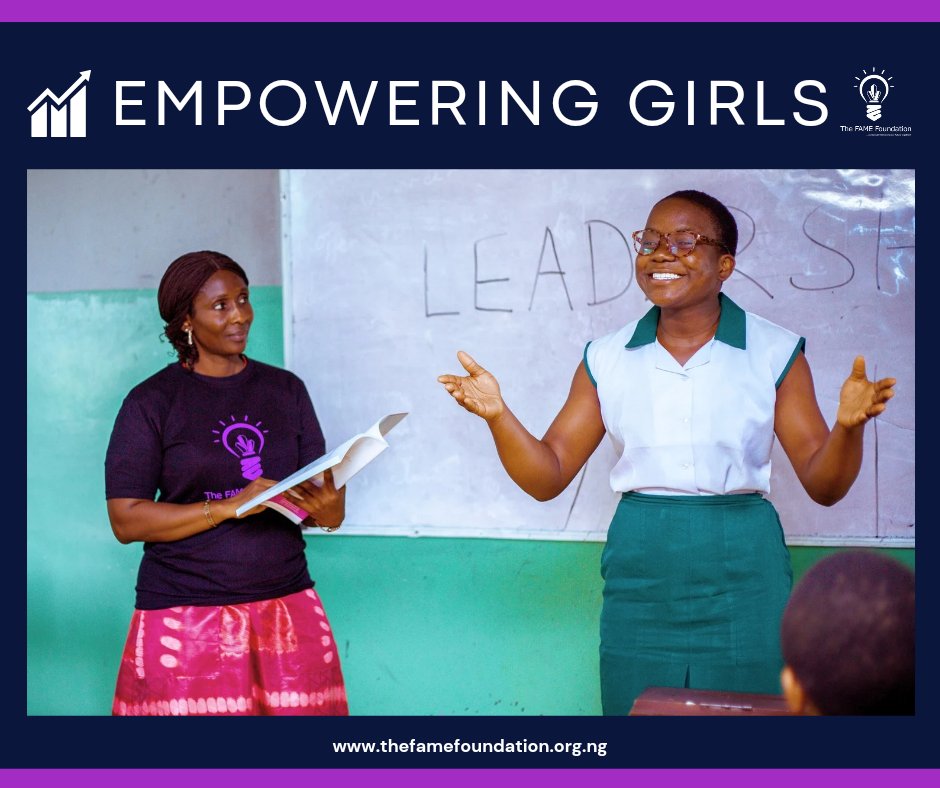 thefamefdn's tweet photo. 📢 The FAME Foundation is working to improve the quality of learning in public senior secondary schools through the provision of high-quality education and skills training.

CLICK on the link https://t.co/Gh3popvwAA to learn more now!

#girlseducation #thefamefoundation https://t.co/TJCPDfFFHR