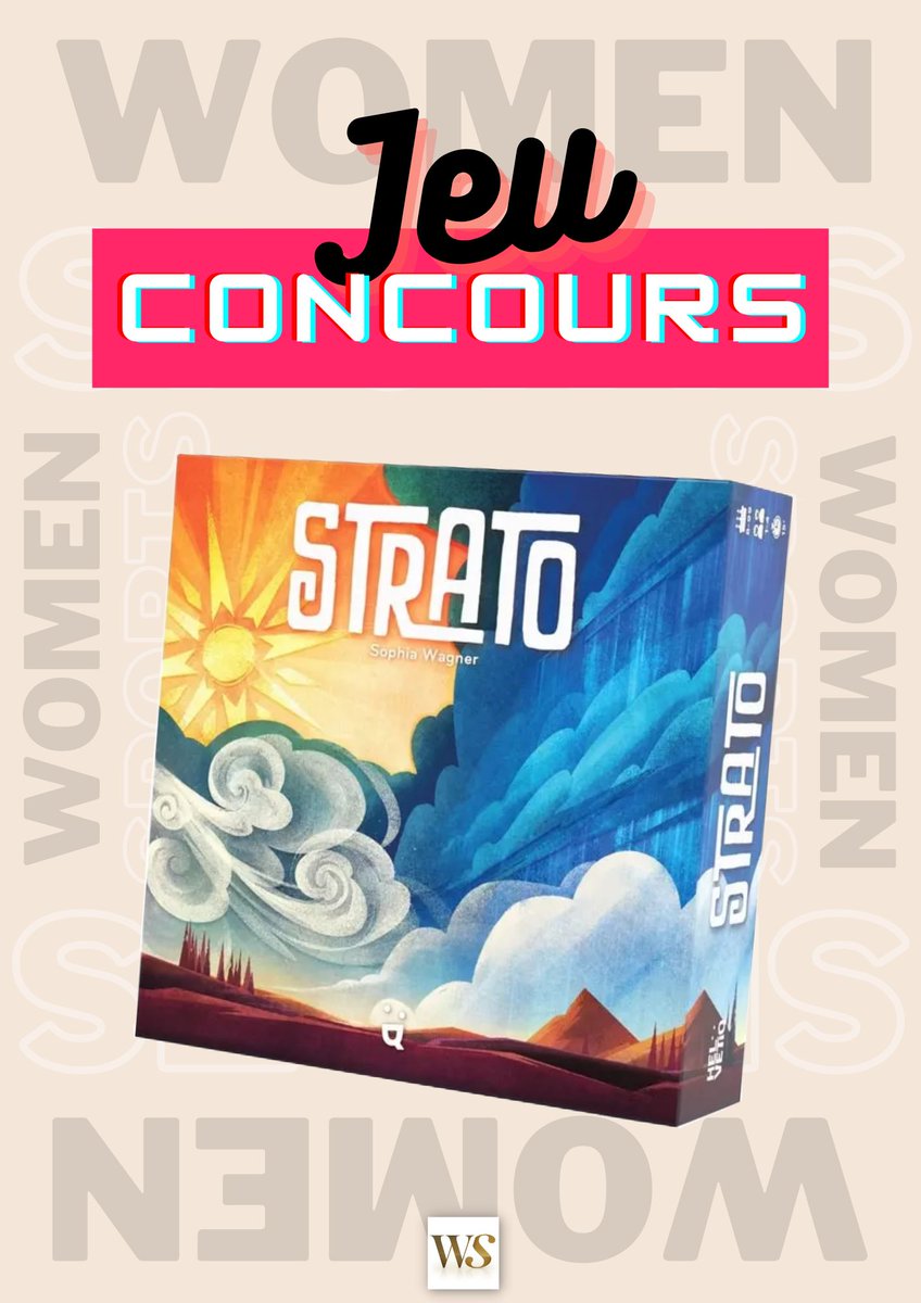 WomenSports_fr's tweet photo. #CONCOURS 🎁 Remportez le jeu de société Strato ! 🤩➡️https://t.co/TpAr7xb0sD #WomenSports

Conditions :
🔴 RT ce post
🔴 Follow @womensports.fr et @Helvetiq 

TAS le 25/11 🍀

👉 Insta et Facebook pour plus de chances https://t.co/8XHPMkhwg2