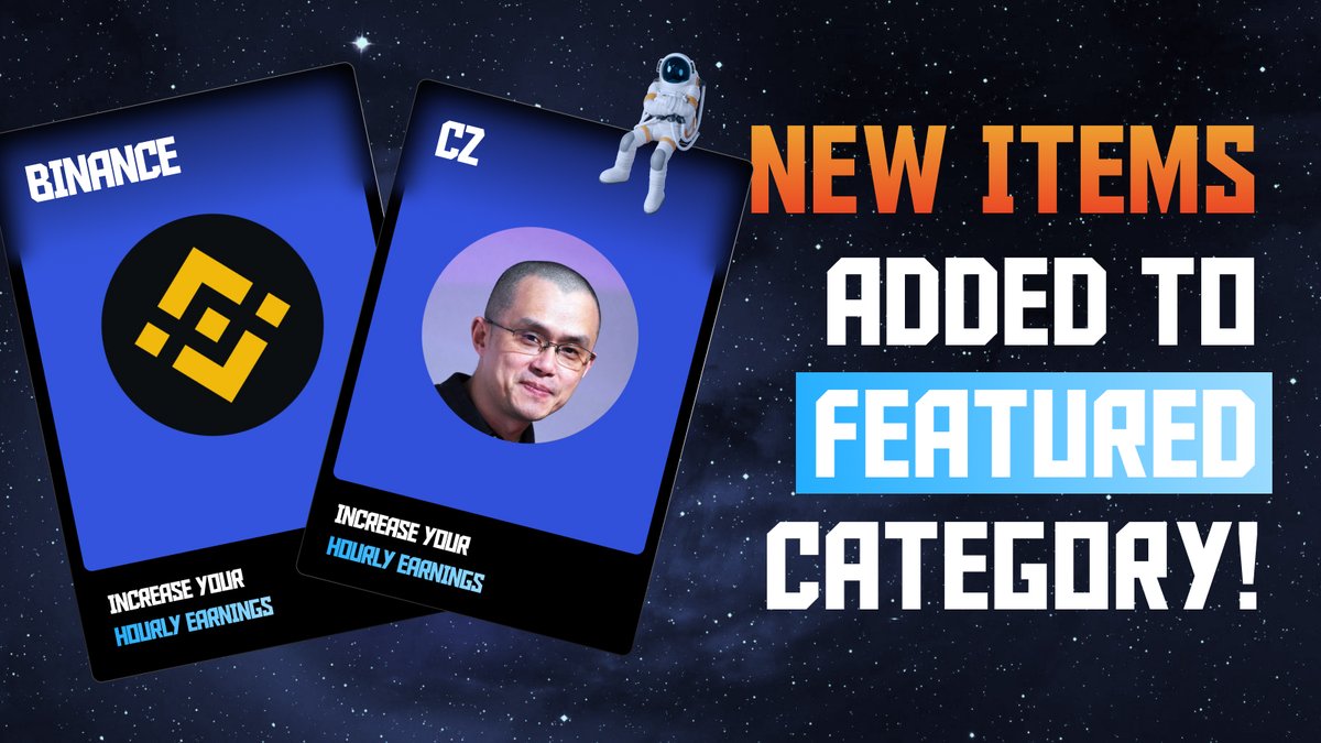 🚀 New Items in Pluton! 🚀 Welcome to the Pluton family, <a href="/cz_binance/">CZ 🔶 BNB</a> &amp; <a href="/binance/">Binance</a>! 🎉

Yes, more iconic faces and brands have joined the journey... and who knows, there might be even bigger surprises ahead! 🤩

Don’t miss out—upgrade your profile now to boost your hourly earnings!