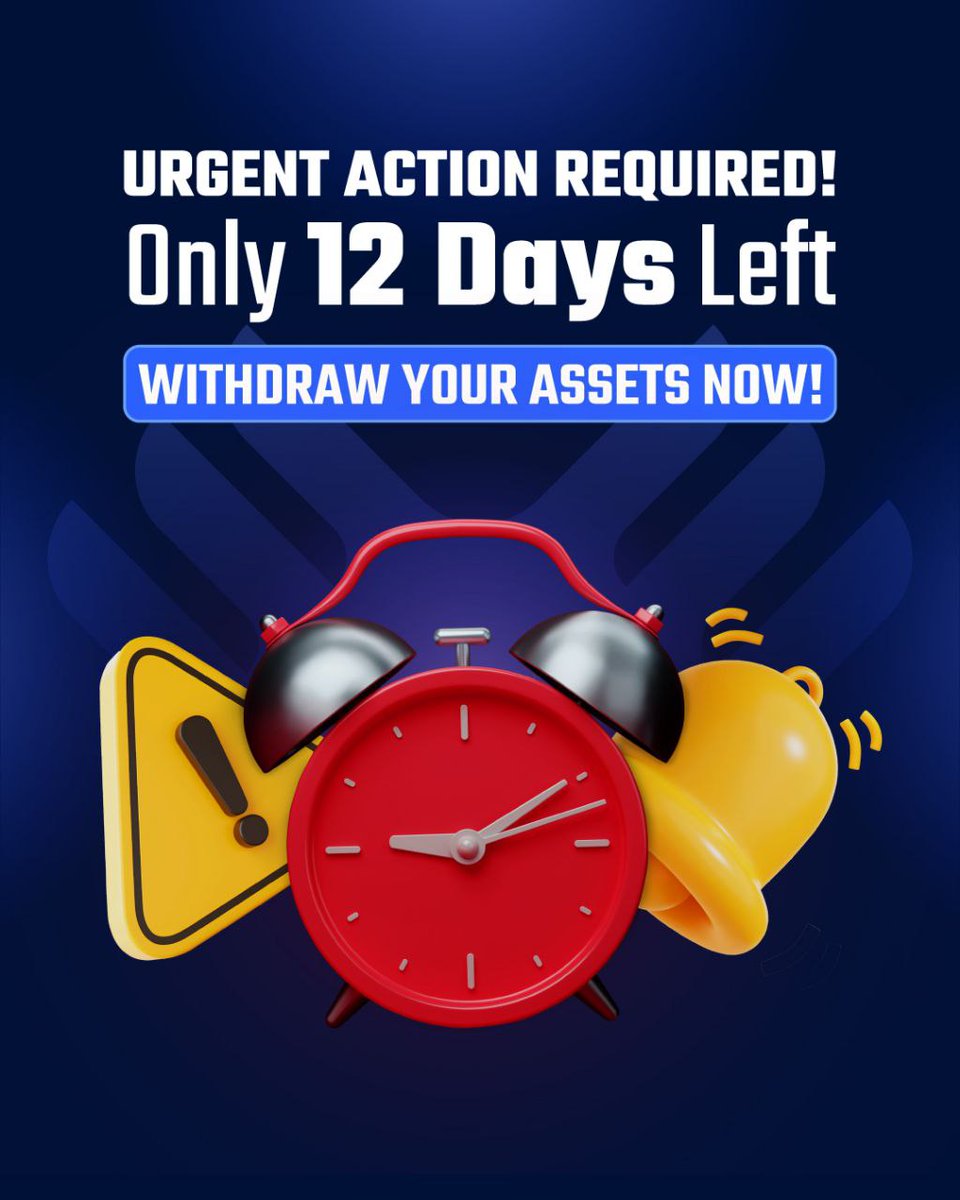 🚨 WARNING: Withdraw Now to Avoid Access Issues!

If you don’t withdraw your assets by November 30, access may become difficult and recovery could involve long delays. Withdraw all assets now to avoid complications.

🖍If you need assistance, our Customer Support team is here to