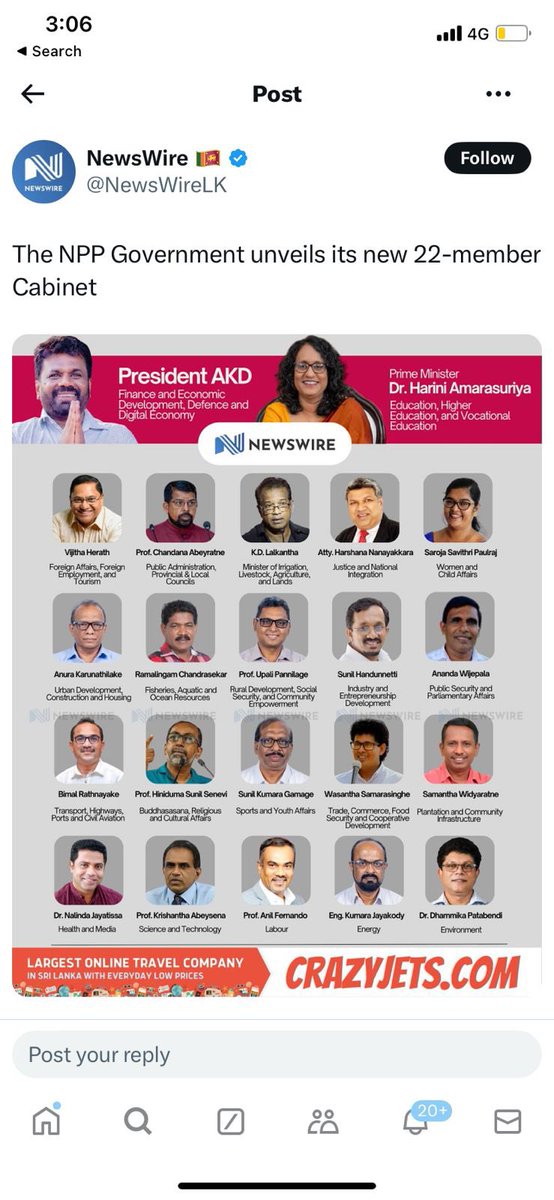 SarahKabir89's tweet photo. Said it before, and will say it again. The JVP has always had a Sinhala nationalist spine. And the “new and improved” NPP remains the same. 

Well done 69 ලක්ෂ, you have done it again 👏 https://t.co/qXH3w1MsbV