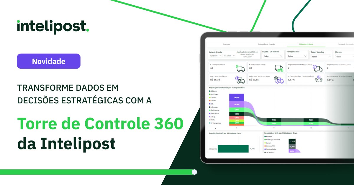 ecommerce_br (@ecommerce_br) on Twitter photo Transforme dados em decisões estratégicas com a Torre de Controle 360 da Intelipost. Acompanhe vendas, custos e performance em um único painel. <a href="/intelipost/">Intelipost</a>
Saiba mais: ecbr.io/1jjsa9c
#Intelipost #TorreDeControle360 #GestãoLogística #publi Transforme dados em decisões estratégicas com a Torre de Controle 360 da Intelipost. Acompanhe vendas, custos e performance em um único painel. <a href="/intelipost/">Intelipost</a>
Saiba mais: ecbr.io/1jjsa9c
#Intelipost #TorreDeControle360 #GestãoLogística #publi